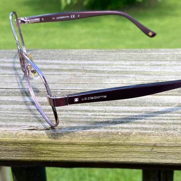 Liz Claiborne glasses frames metallic pink rose mauve 58[]14 135 - Picture 6 of 15